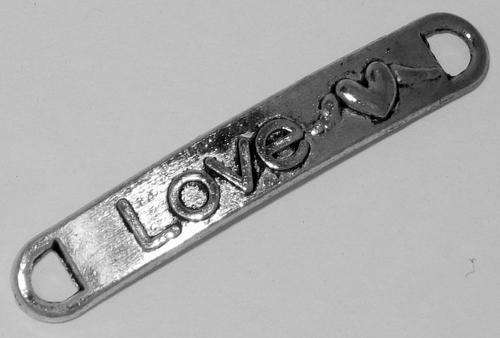 6 X 38mm - Antique Silver Infinity Love Connector- 1pc