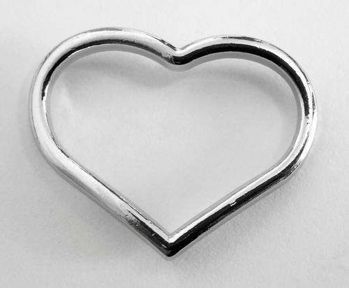 Antique Silver Infinity Heart Connector  - 1pc