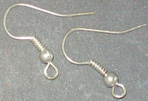 20 pair (40 pieces) - Silver Plated Earring Hooks