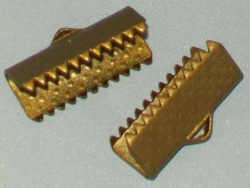 *** CLEARANCE SALE *** 50pcs - Antique Bronze Cord Ends - 1.6cm