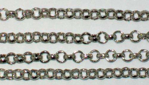 6mm Silver Plated Belcher Chain - 1m