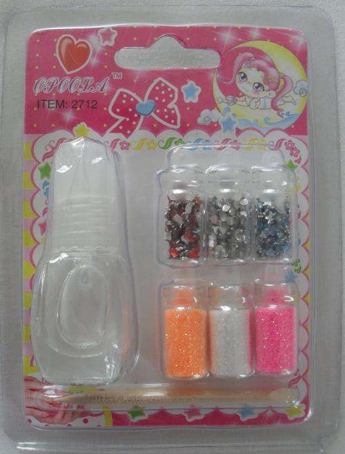 RHINESTONE & GLITTER NAIL DECORATION SET