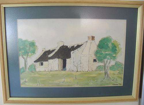Original Signed Watercolour - Rural Cottage Scene - See All The Photos !