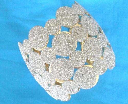 Unusual Cuff Bracelet Covered With Fine Silver Glitter - Great for the party season!(NO RESERVE !!)