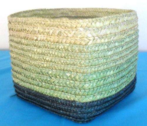 Beautiful Square Basket In Shades of Green - NO RESERVE !!