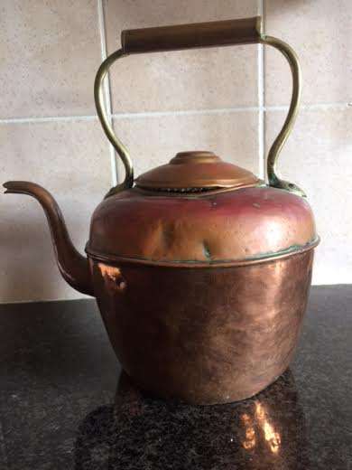 LARGE 1800s Copper kettle,