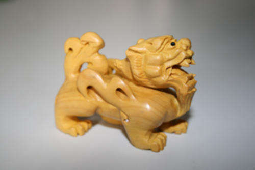 Handcarved Foo Lion Figurine