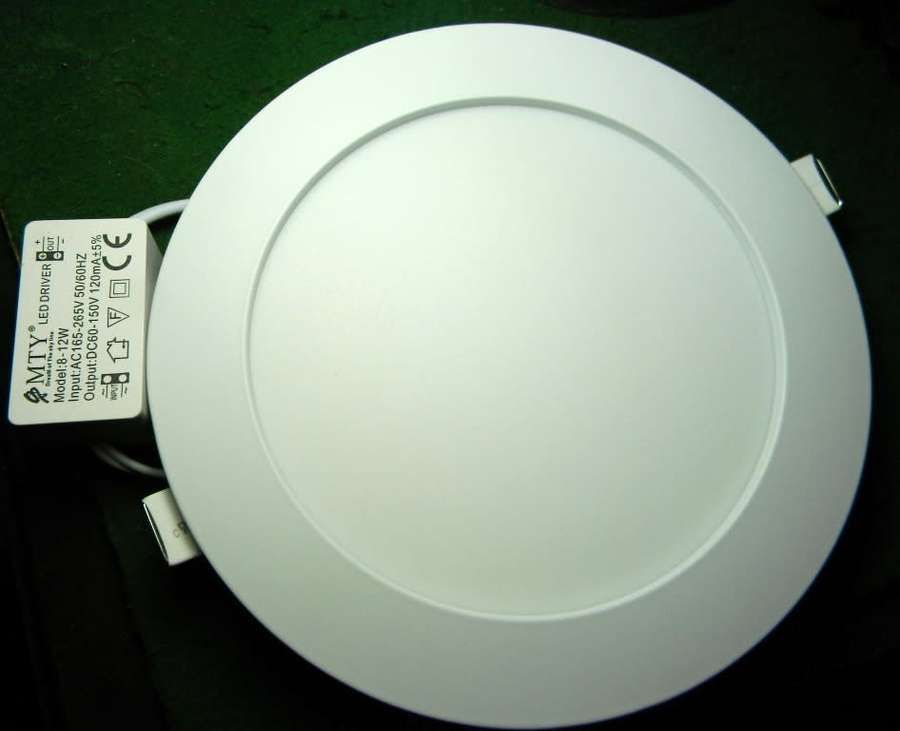 1 Pack - 12W LED Round Panel Ceiling Lamp Down Light Energy Saving Slim Line- with 220V LED Driver