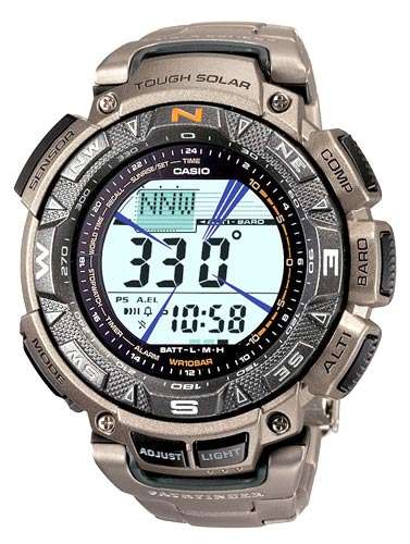 CASIO PROTREK Titanium PRG240T 3 Sensor Solar - Compass, Barometer, Altimeter, Thermometer!
