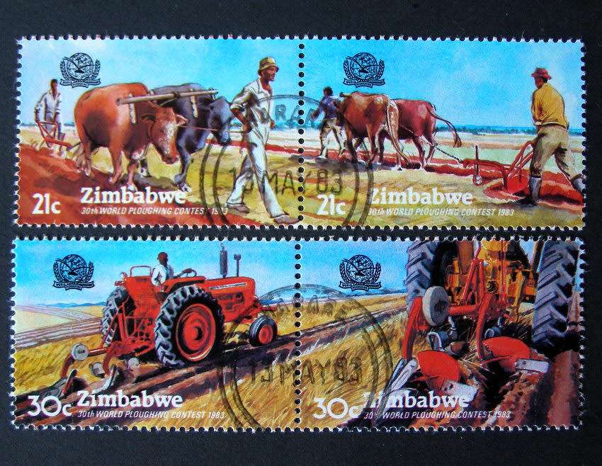 ZIMBABWE Set (CTO) - World Ploughing Contest 1983