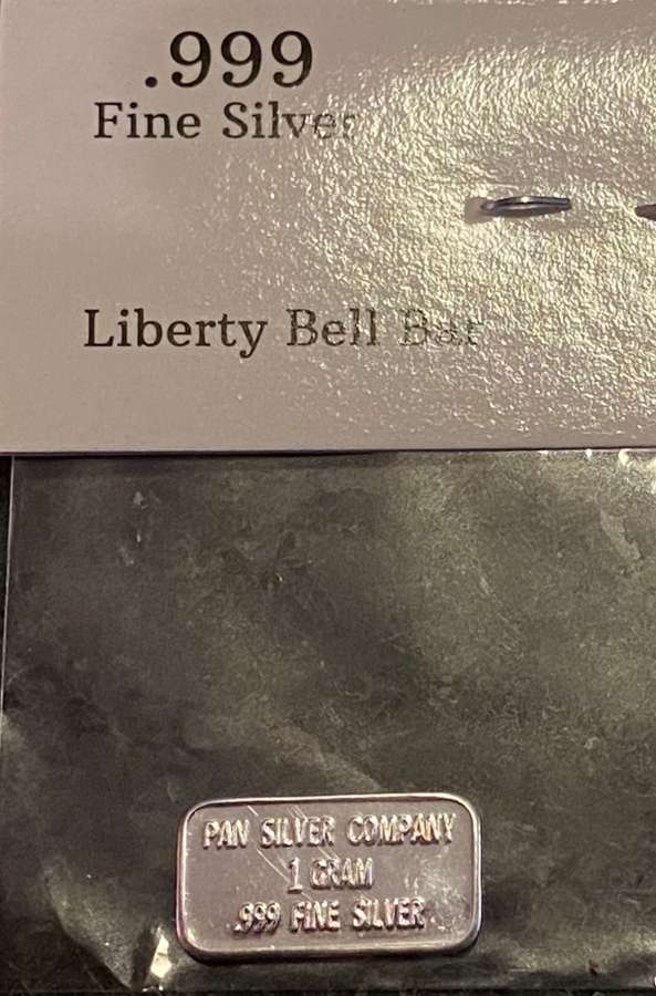 U S A -- THE LIBERTY BELL + CERT - UNITED STATES OF AMERICA - 1 GRAM FINE SILVER BARS(BID PER BAR)
