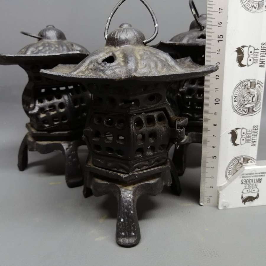 Three Original Cast Iron Oriental Lanterns!!! Bid per Item