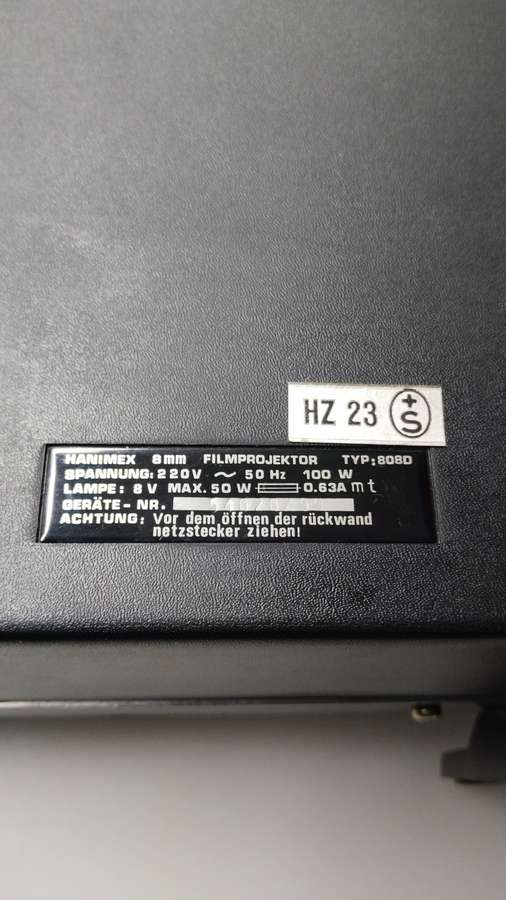 Hanimex 808D 8mm Projector