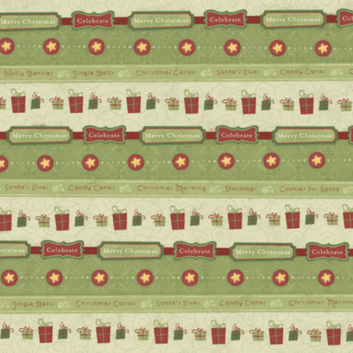 Paper - Scrapbook 300mm*300mm Karen Foster MERRY CHRISTMAS STRIPE