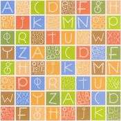 Paper 12"x12" Nanas Boys Letters Embossed
