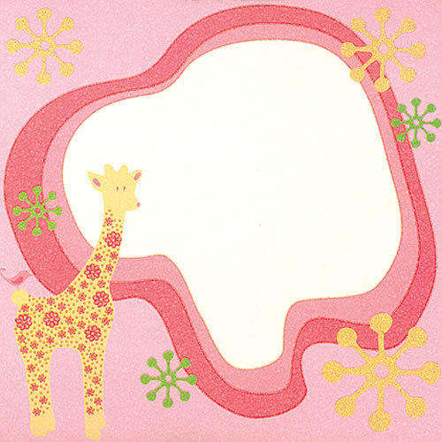 Paper 12"x12" Nursery-Girl  Glitter Giraffe Pink - Cardstock