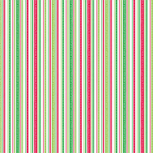 Paper - Scrapbook 300mm*300mm Doodlebug - Christmas Loopy Stripes