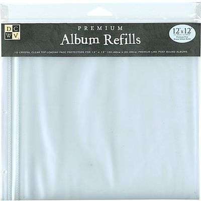 DCWV Premium Album Refills 12" x 12" (30.48cm x 30.48cm) price for 1 single refill