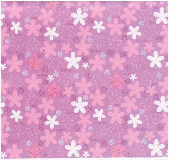 Paper -  300mm*300mm - Glitter Lilac Flowers