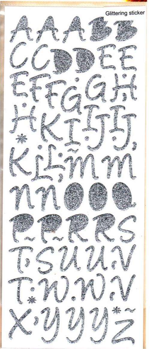 Silver Alpha - Stickers (Glitter)