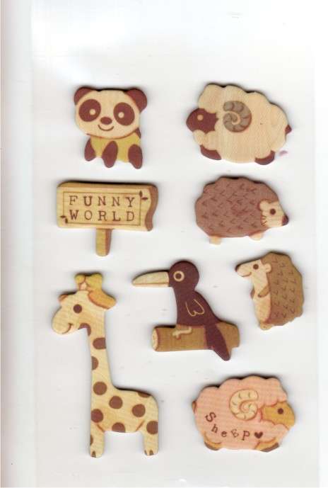 Chipboard animal stickers