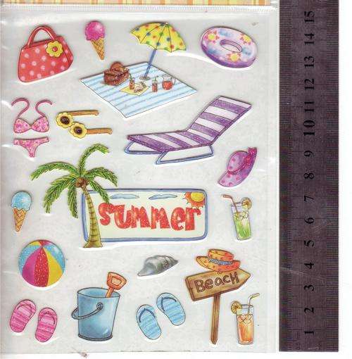 Stickers - Summer - Glitter