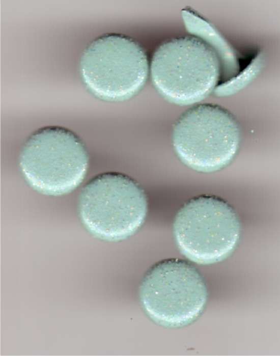 Brads - BLUE -  Glitter Brads Packs of  10