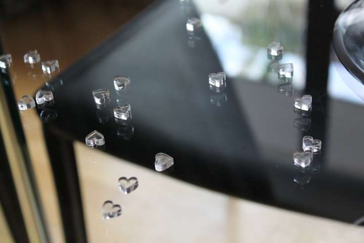 Acrylic Hearts - Bags 100 hearts per bag  for tables