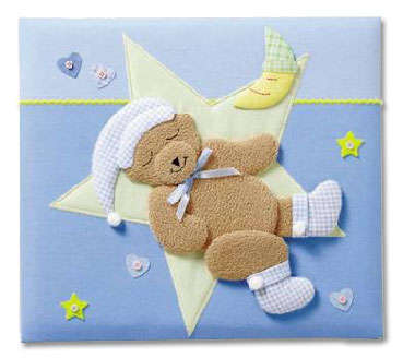 Albumns Scrapbook-Plushtop padded Covers - NAPTIME BLUE  12"x12" - Very Good Quality