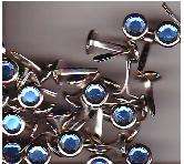 Gem Brads Deep Blue 8.5mm 10 pkt