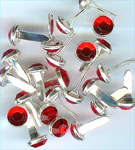 Gem Brads Red 8.5mm 10pkt