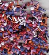 100 Small brads mixed colours