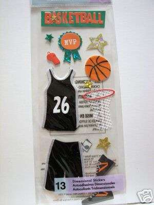 A Touch of Jolees - Dimensional Stickers - Basketball