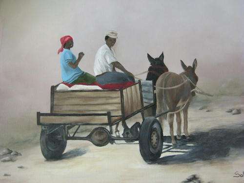 DONKEY CART BY SALLY DELL