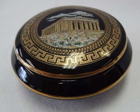 Black & Gold trinket bowl made in Greece - as per photo
