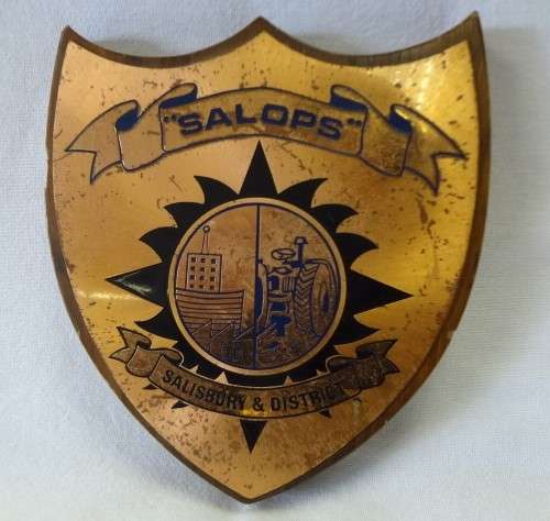 Rhodesian Army - SALOPS Salisbury & District Plaque - as per photo