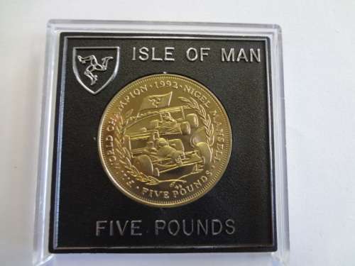 1992 Isle of Man Five Pound Coin - as per photo