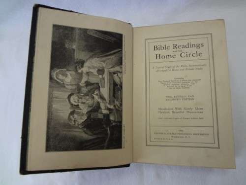 1923 Bible Readings for the Home Circle Illustrated Hardcover Bible Study Book - as per photo
