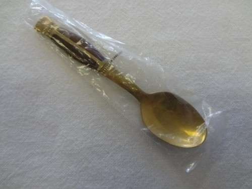Brass Baby Spoon with Wooden Handle made in Thailand - @ CRAZY R1 start