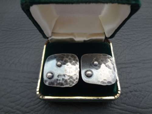 Pair of Hammered Metal Cufflinks as per photo