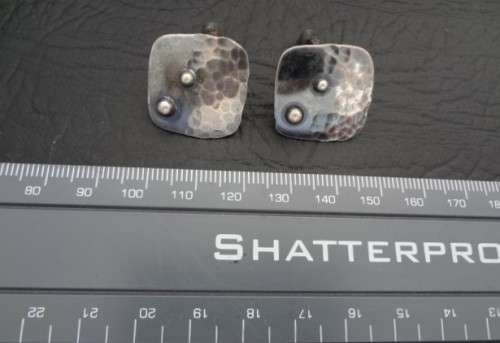 Pair of Hammered Metal Cufflinks as per photo