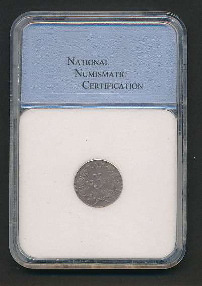 1897 South Africa 3 Pence/Tickey Graded MS-60 as per scan