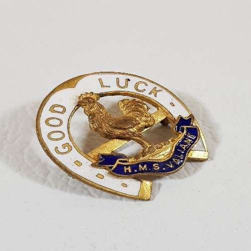 HMS Valiant Goodluck Brooch as per photo