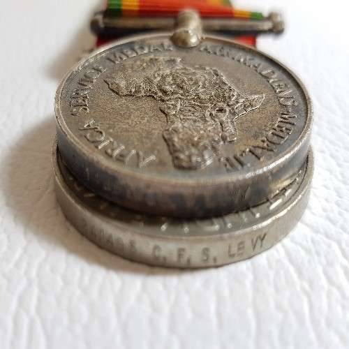 Pair of WWII Medals Issued to 241495 C.F.S. Levy as per photo