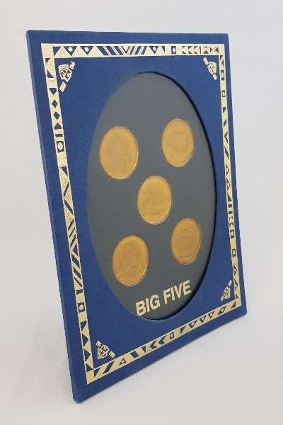 South African Big 5 Bronze Display Set  as per photo