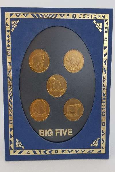 South African Big 5 Bronze Display Set  as per photo