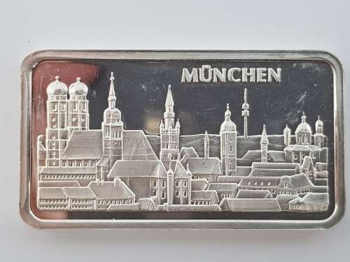 Degussa Feinsilber 999.0 1 Ounce Fine Silver Bullion Bar as per scan