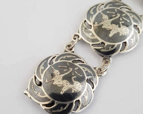 925 Sterling Siam Silver Bracelet weight 23g as per photo