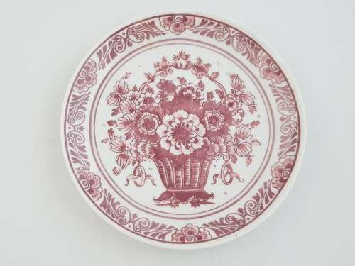 Oude Molen Delft Red Decorative Plate  16cm as per photo