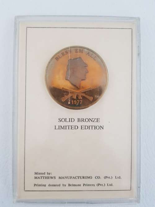 1977 Rhodesia Bush War - Bless Them All - Service Medallions as per photo